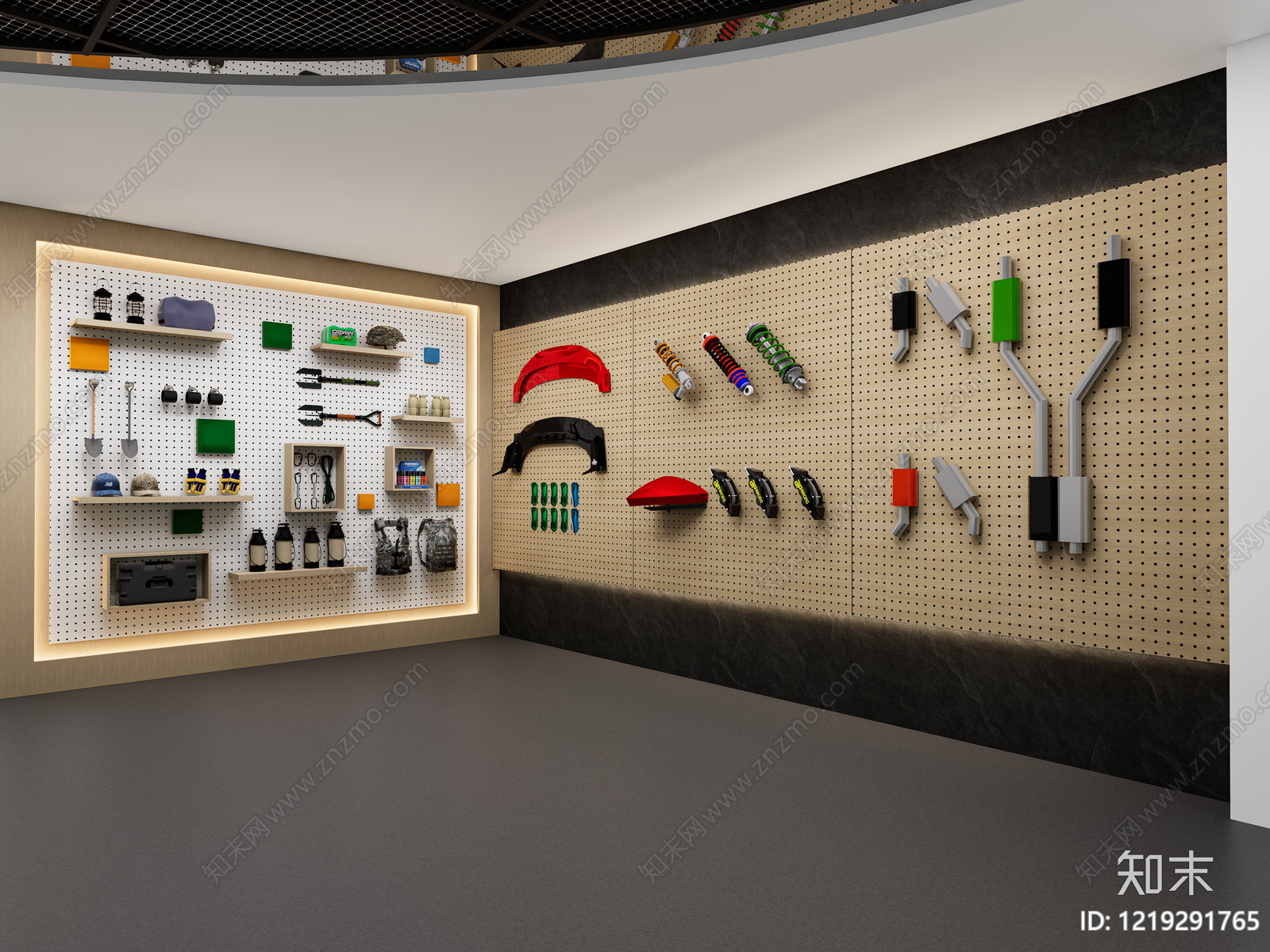 现代简约产品展厅3D模型渲染效果图