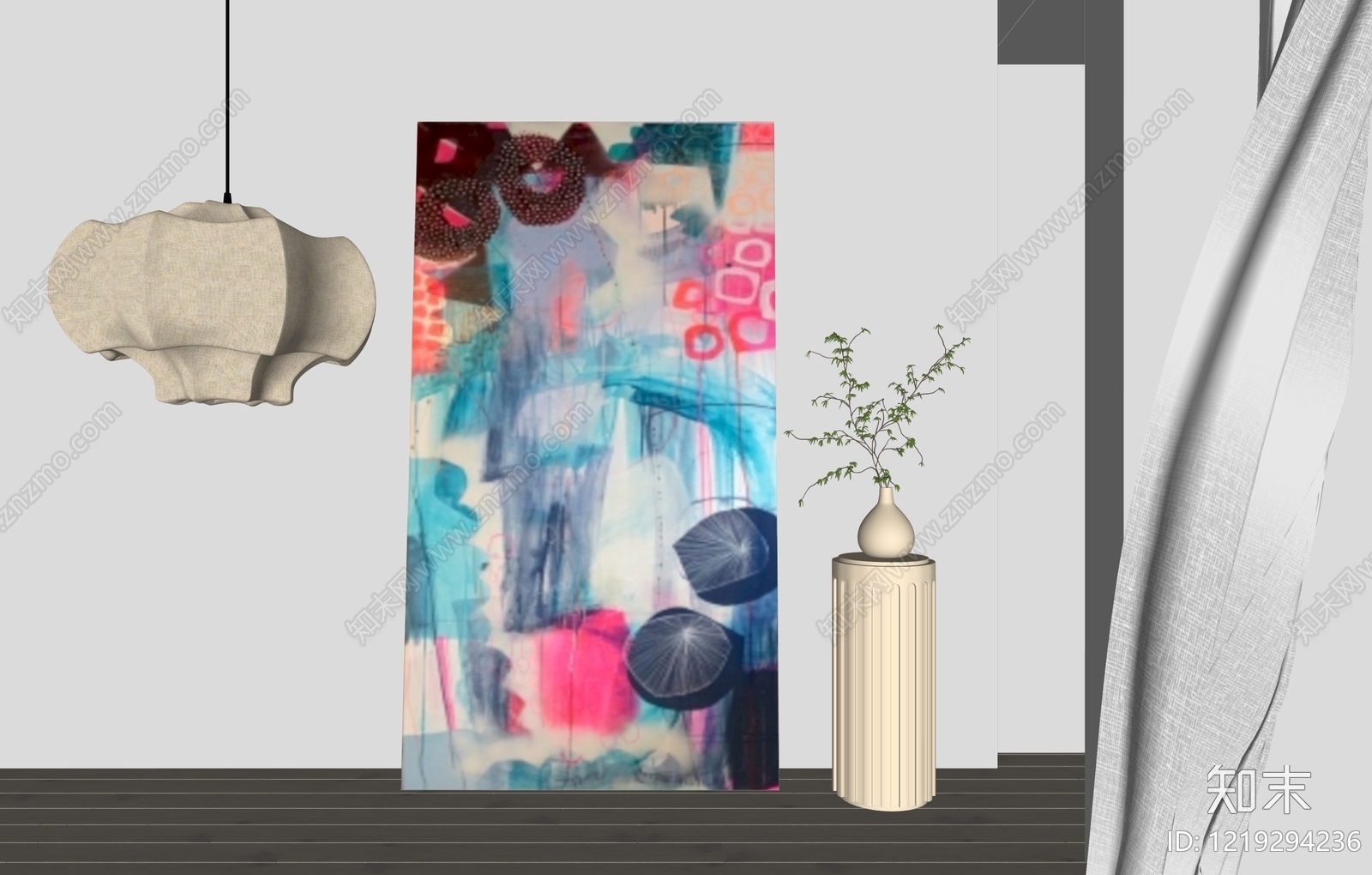法式挂画SU模型下载【ID:1219294236】