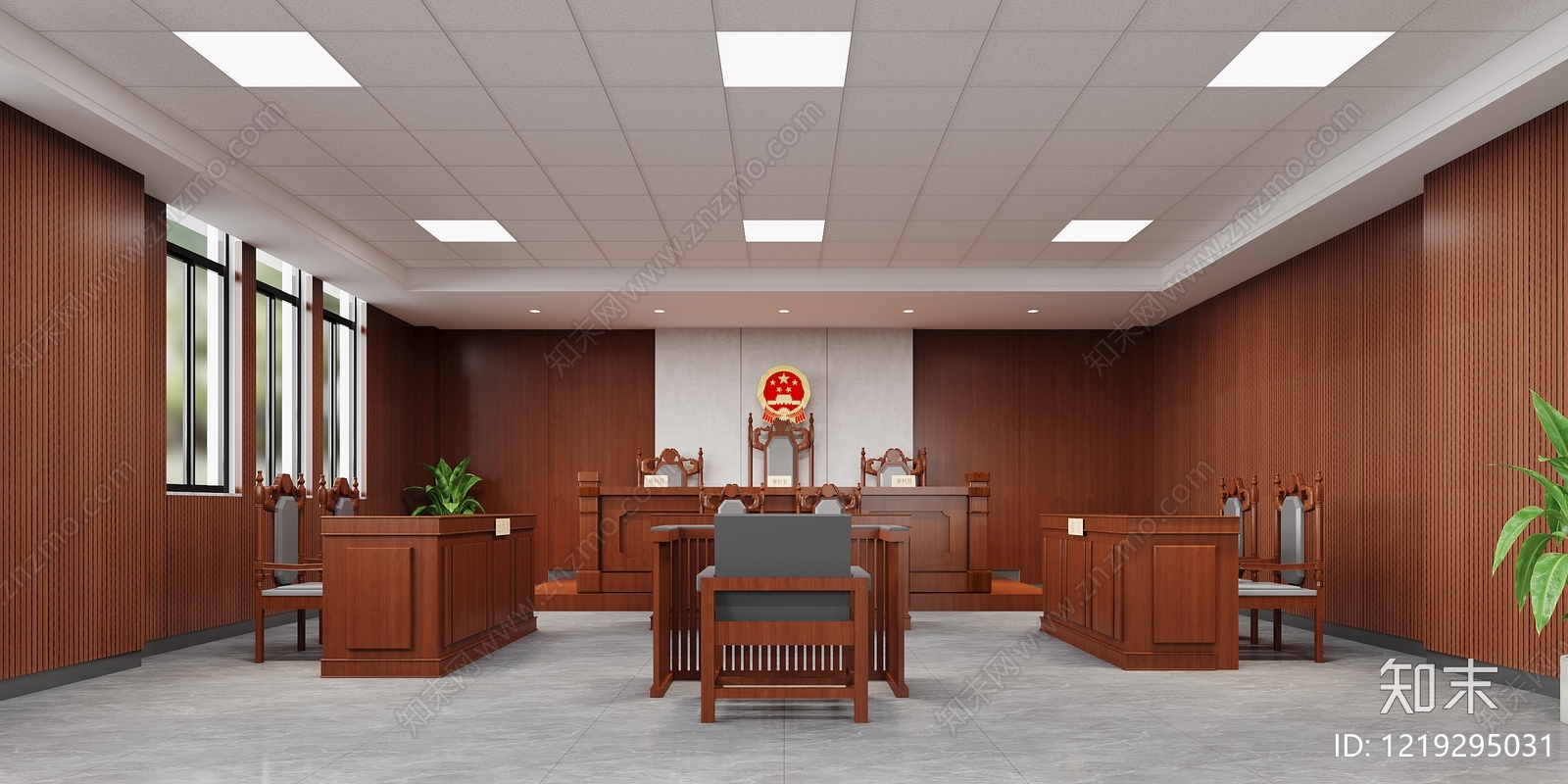 新中式党政机关3D模型下载【ID:1219295031】