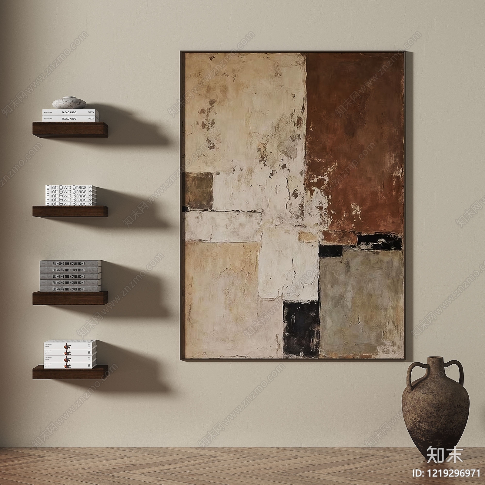 侘寂家居客厅3D模型下载【ID:1219296971】