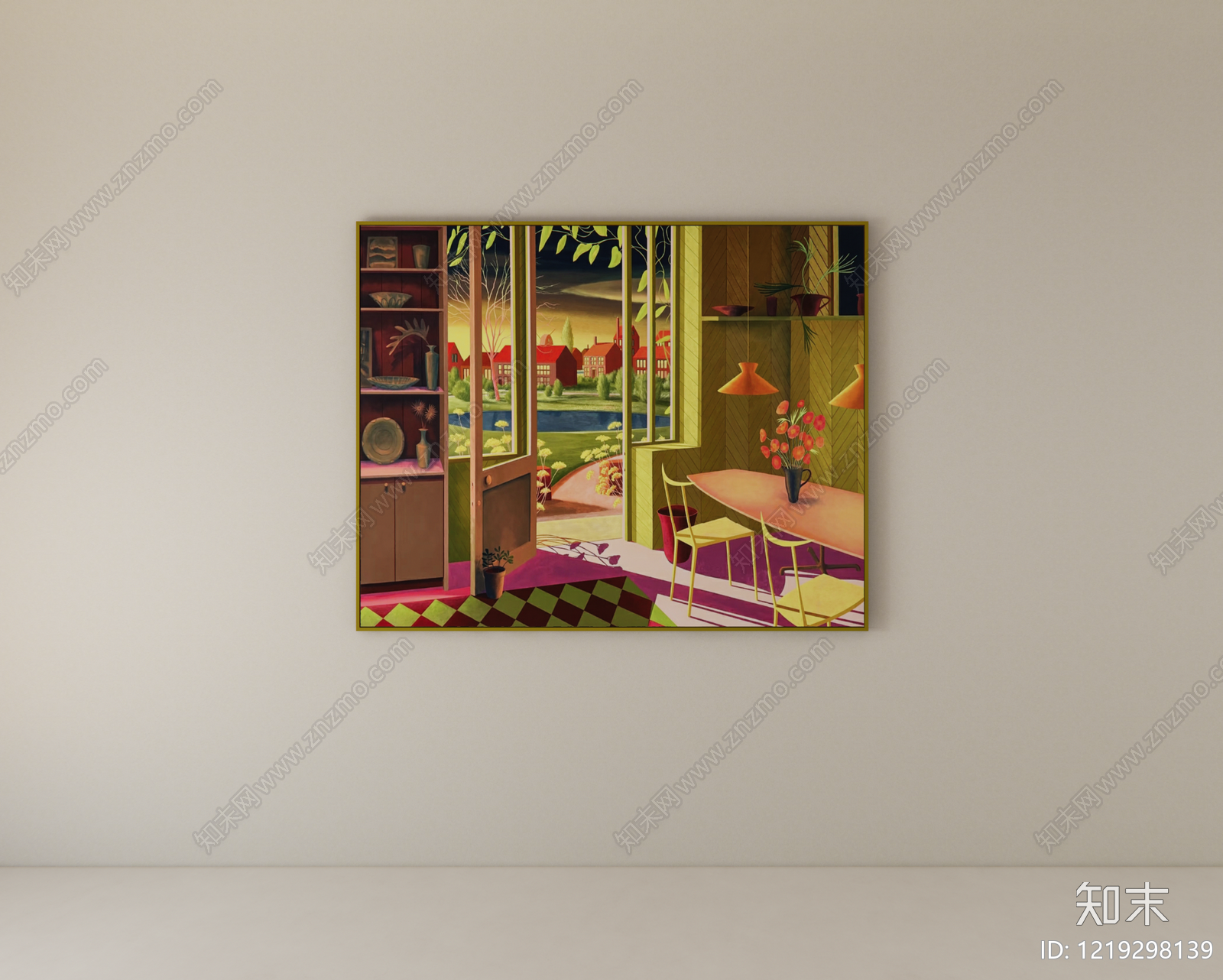 复古挂画SU模型下载【ID:1219298139】