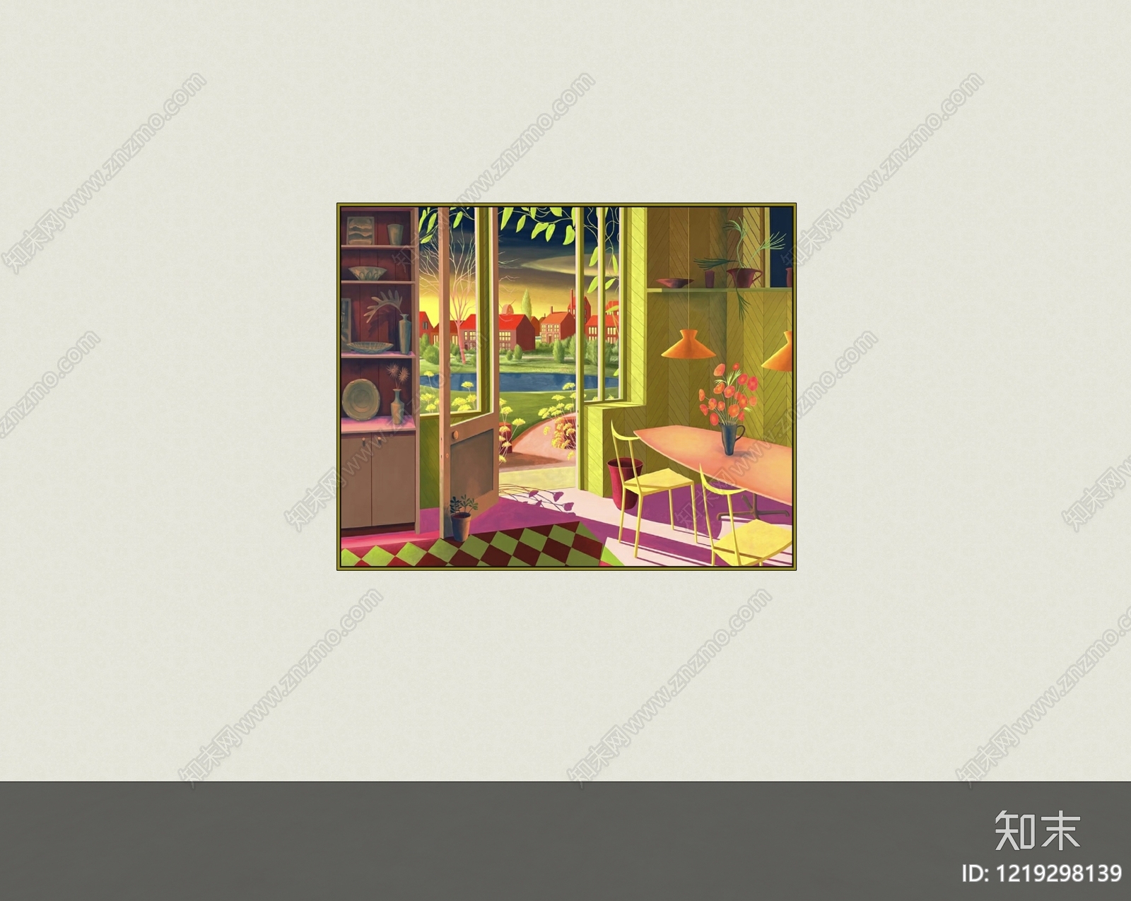 复古挂画SU模型下载【ID:1219298139】