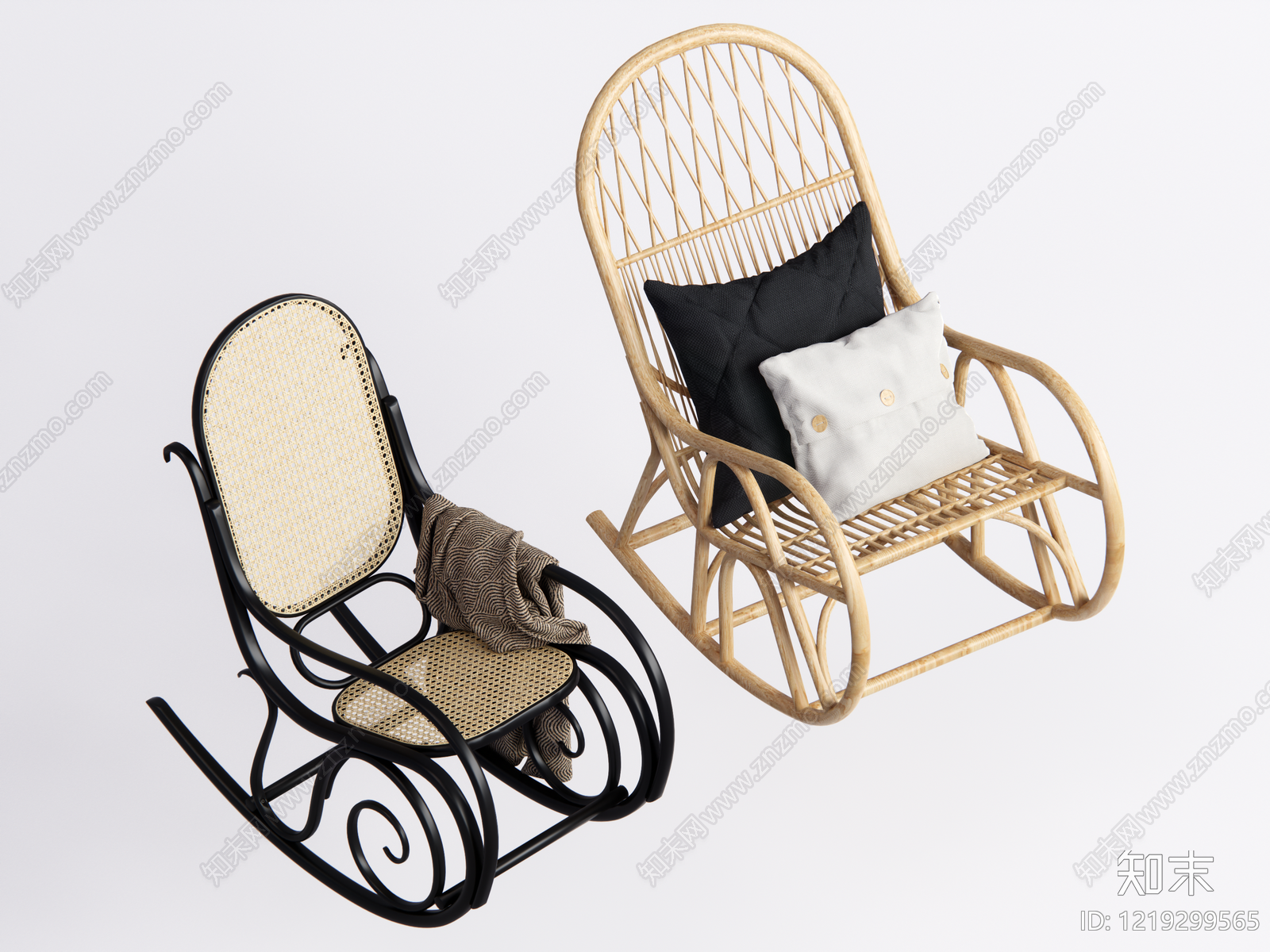中古风摇椅SU模型下载【ID:1219299565】
