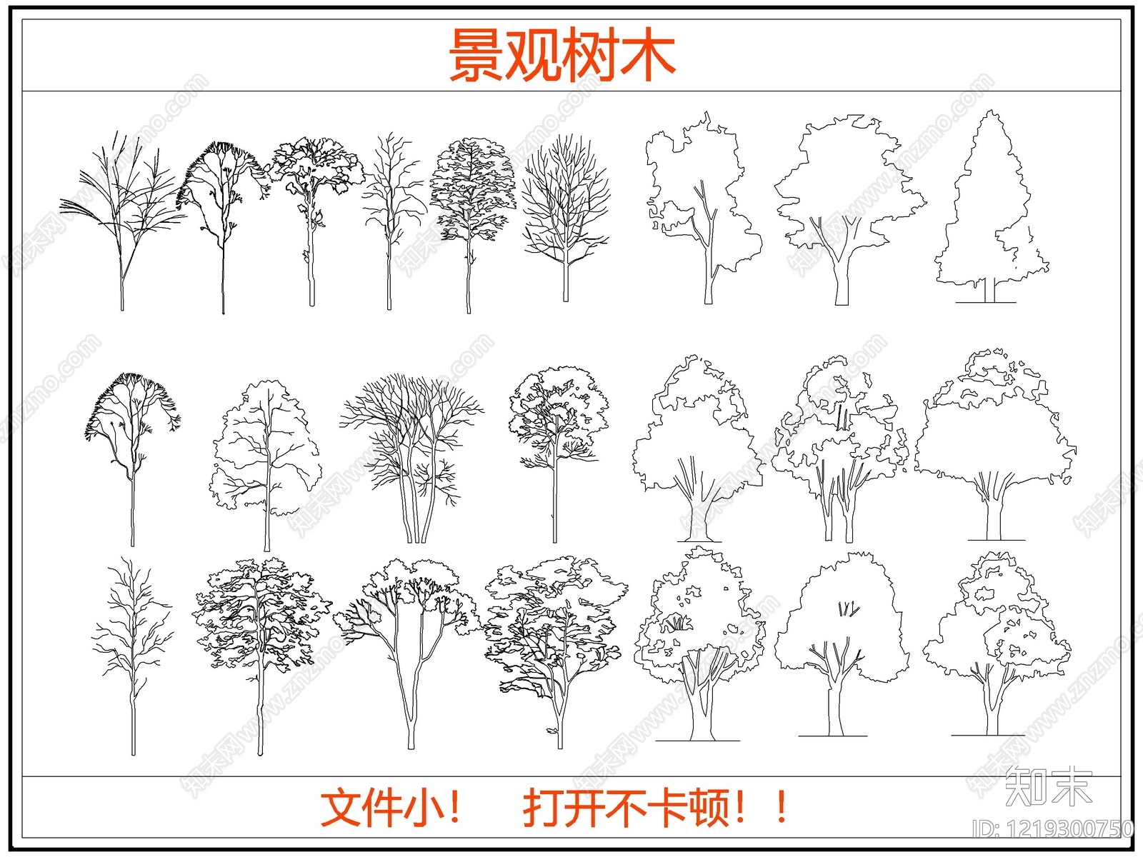 乔木种植CAD图纸