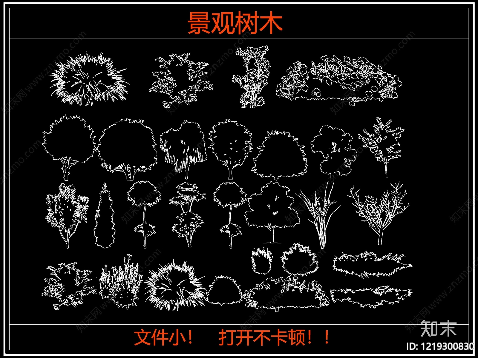 乔木种植CAD图纸