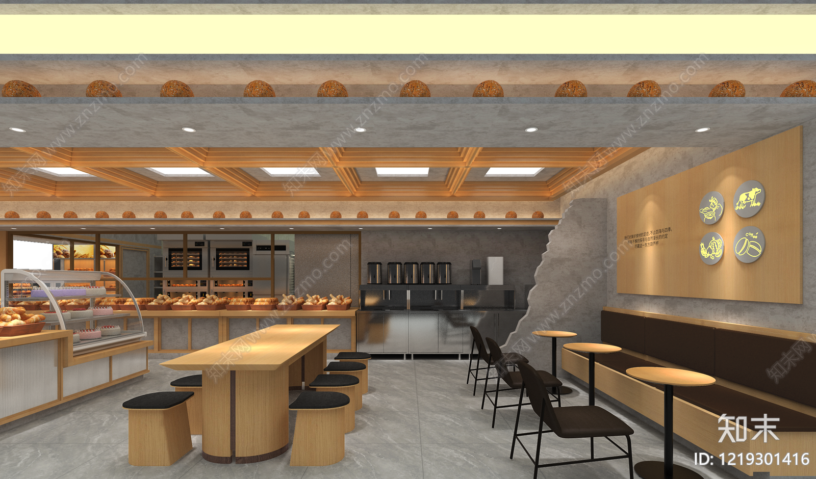 日式甜品面包店3D模型下载【ID:1219301416】