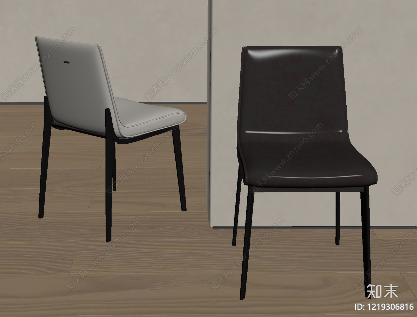 现代简约餐椅SU模型下载【ID:1219306816】