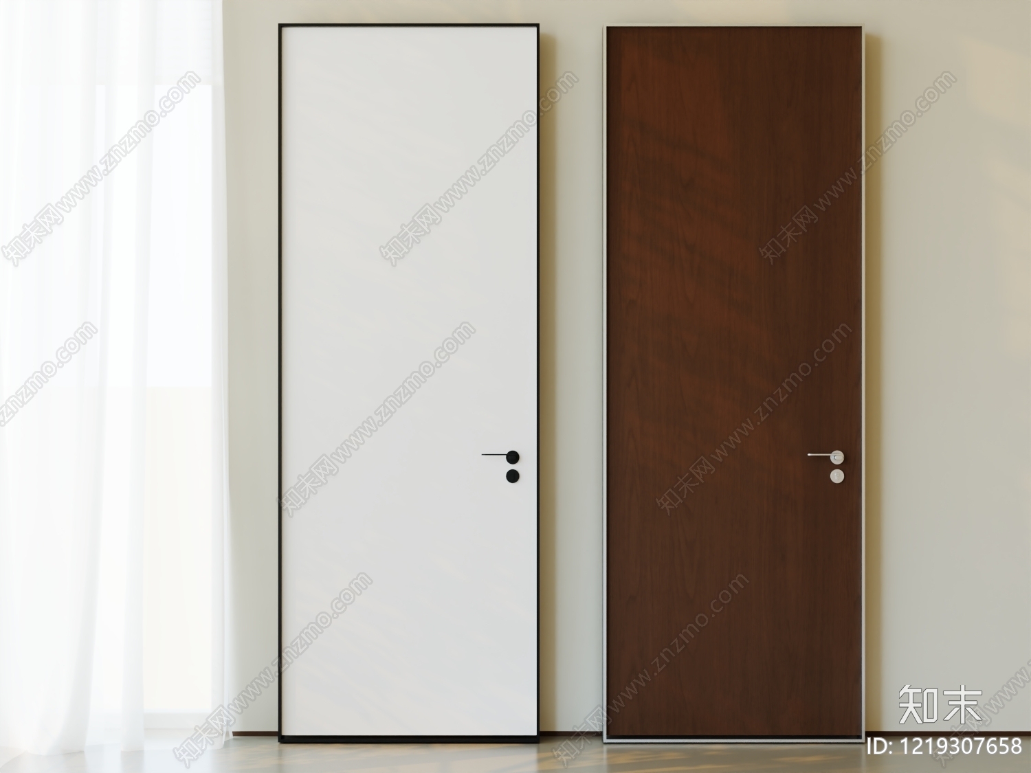 极简门组合3D模型下载【ID:1219307658】