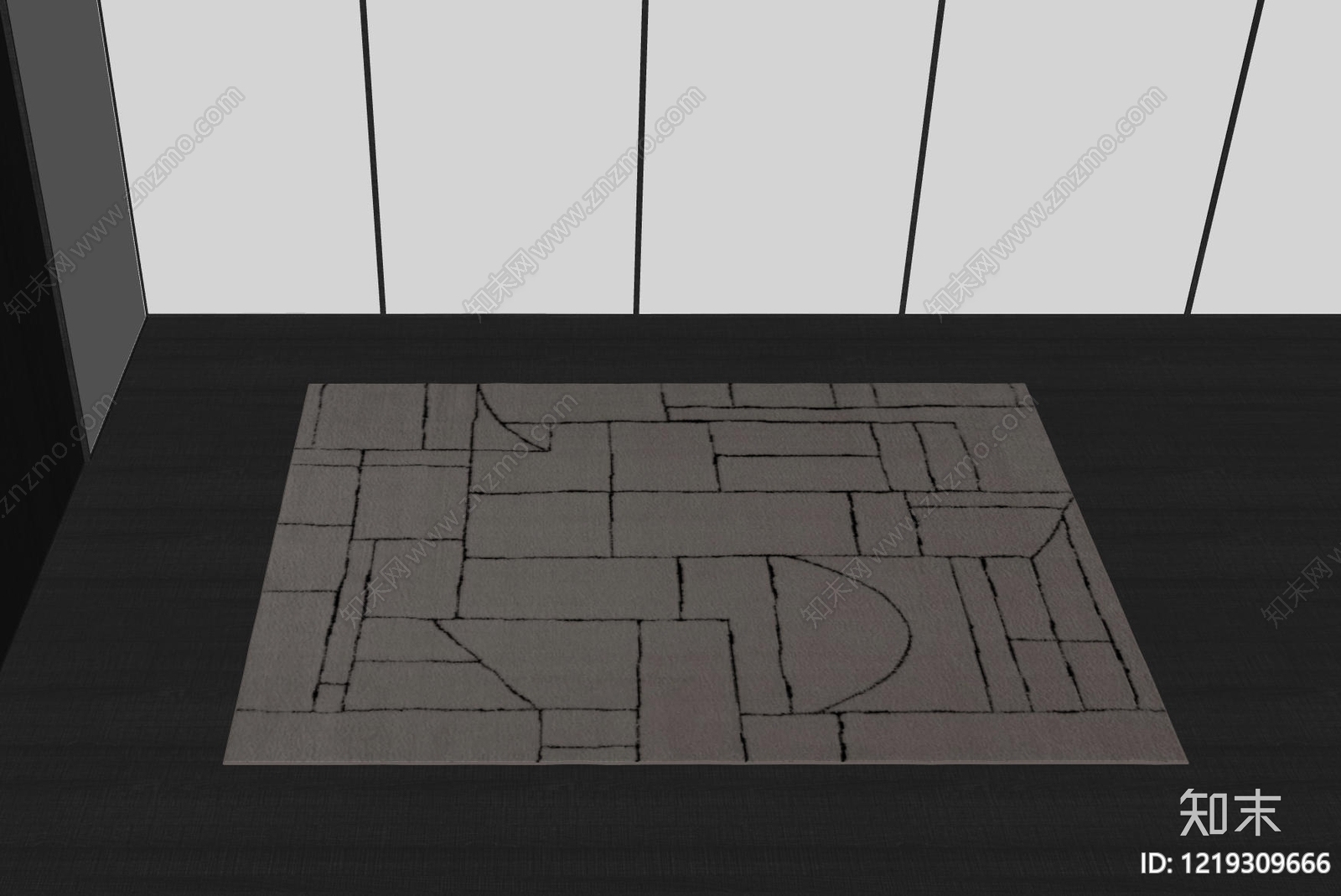 现代地毯SU模型下载【ID:1219309666】