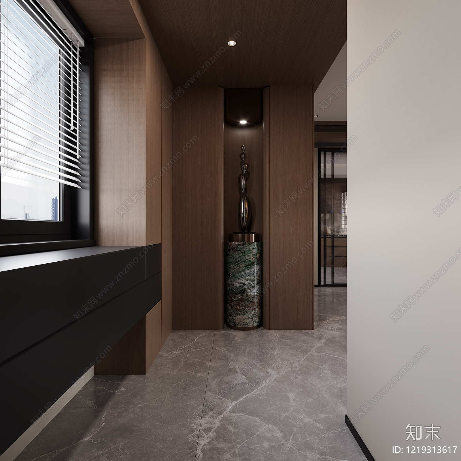 意式轻奢封闭式厨房3D模型下载【ID:1219313617】