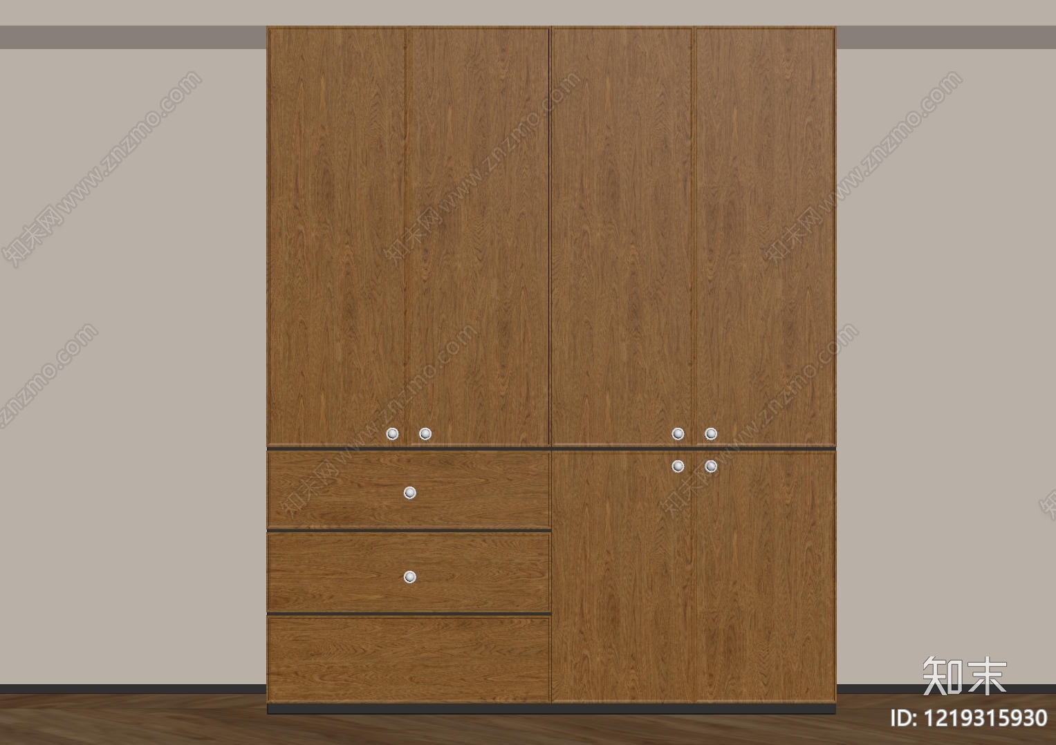 日式衣柜SU模型下载【ID:1219315930】