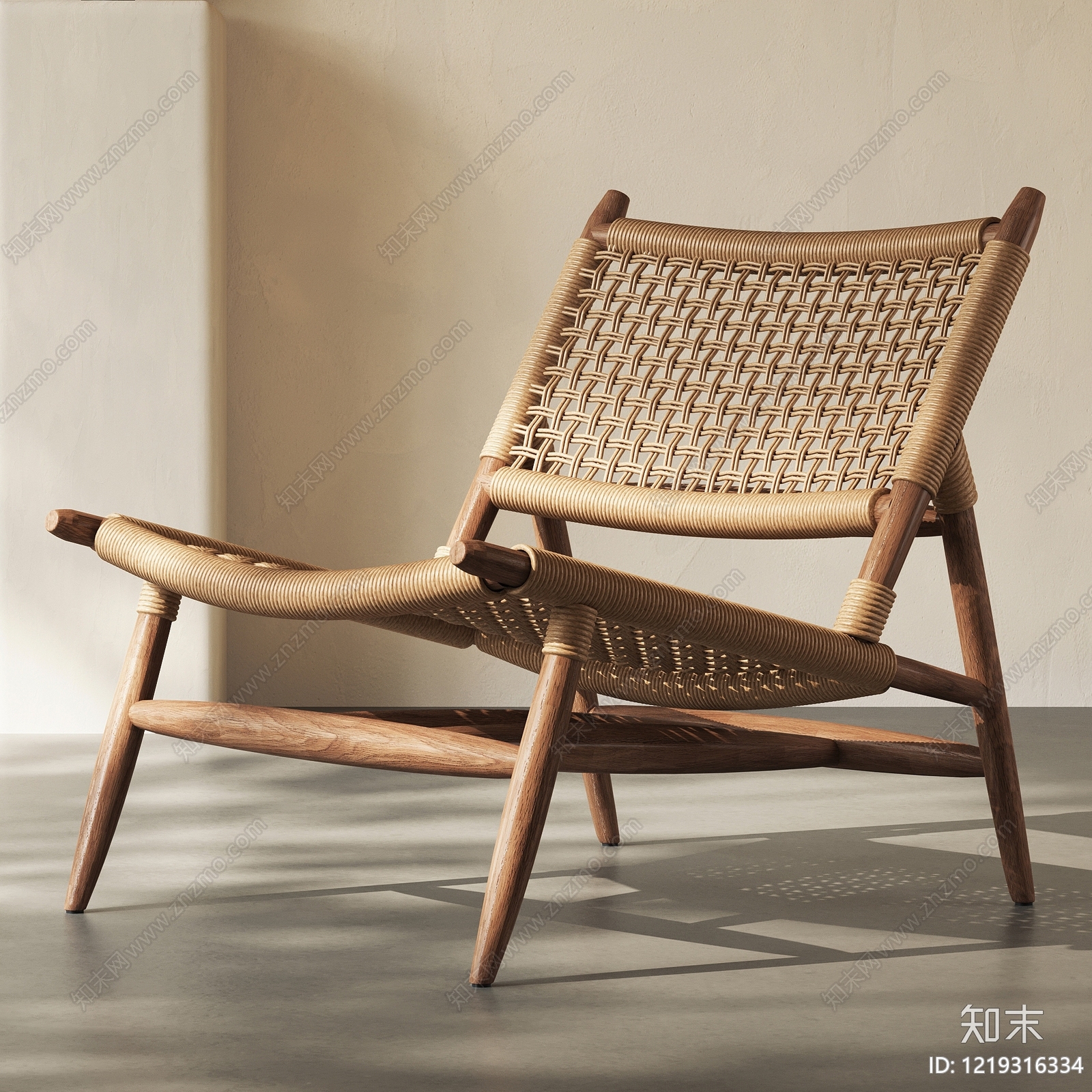 侘寂休闲椅3D模型下载【ID:1219316334】