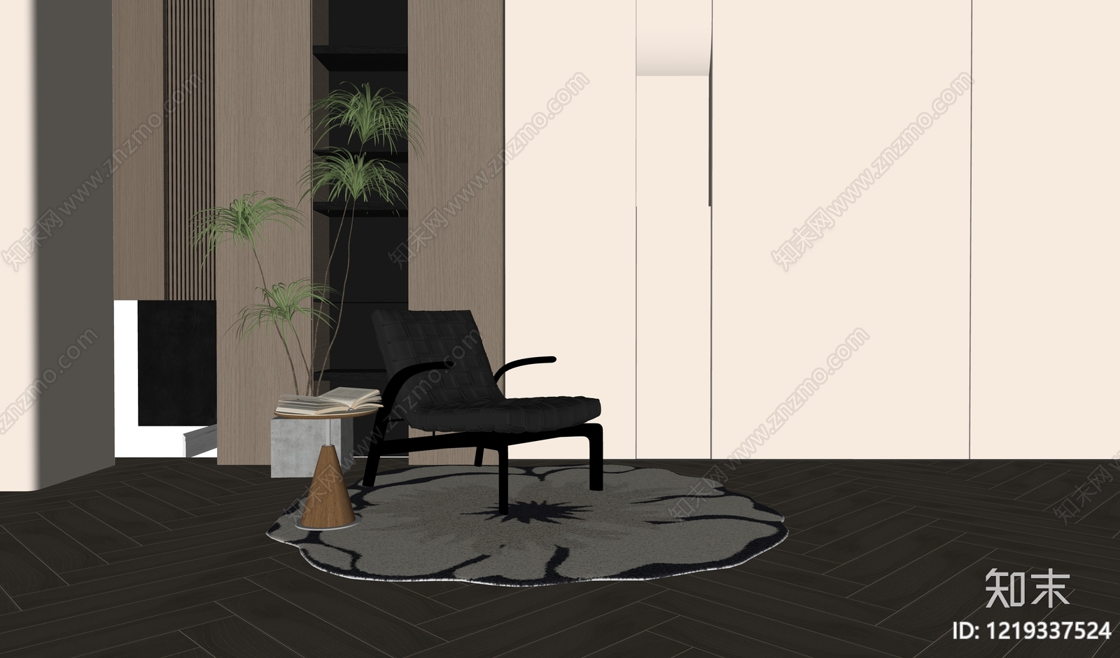 意式极简休闲椅SU模型下载【ID:1219337524】