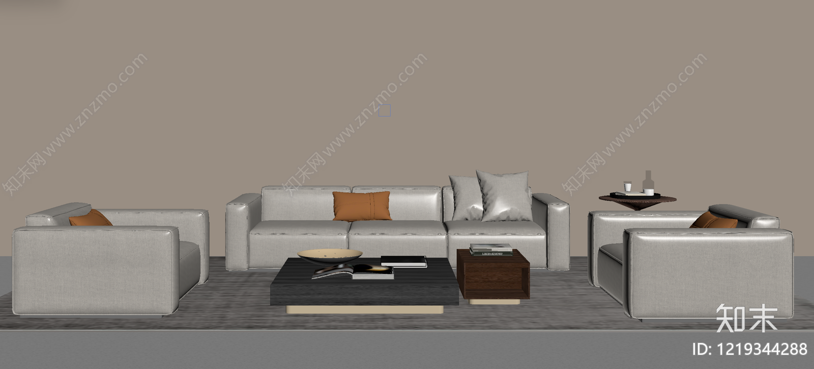 极简沙发组合SU模型下载【ID:1219344288】