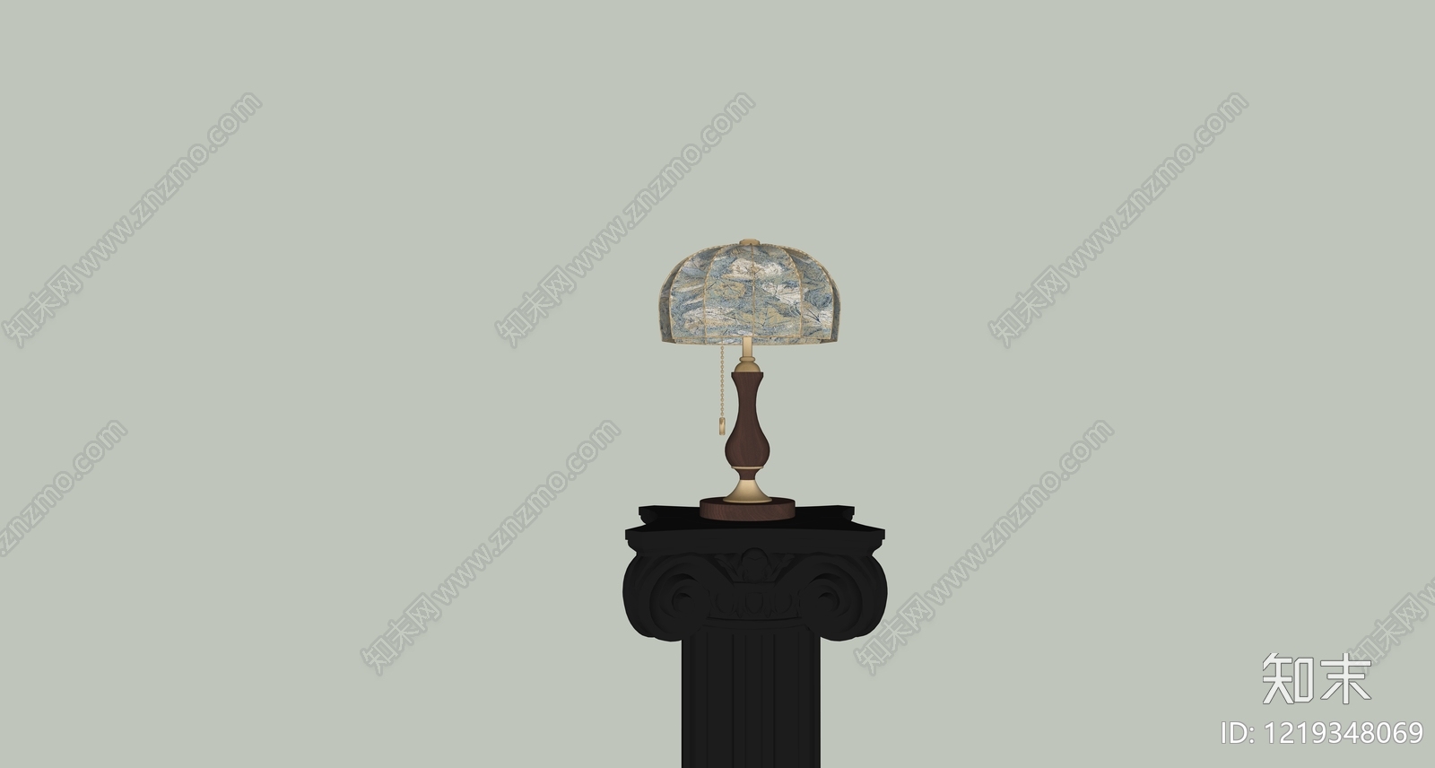新中式台灯3D模型下载【ID:1219348069】