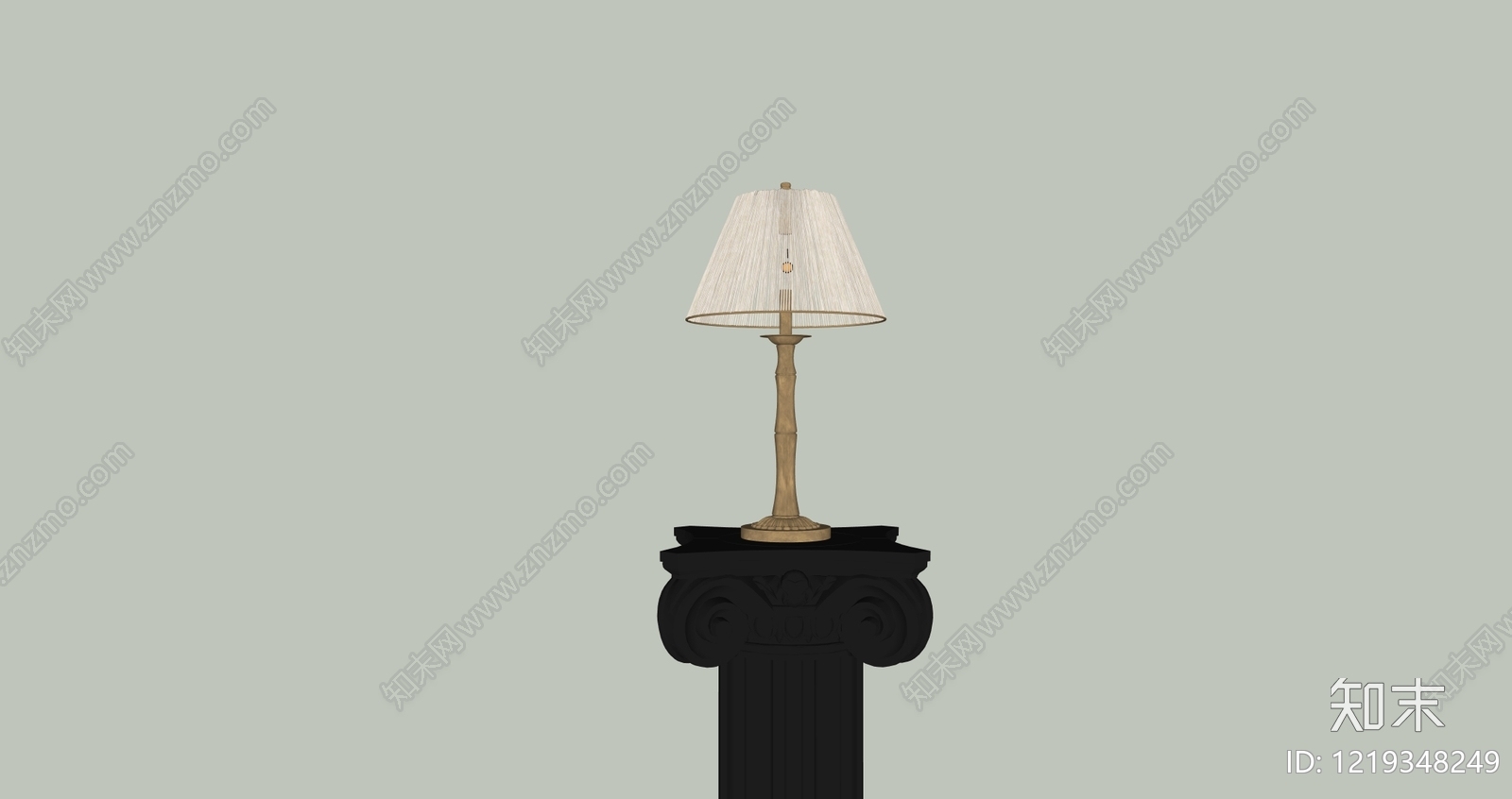 欧式台灯3D模型下载【ID:1219348249】