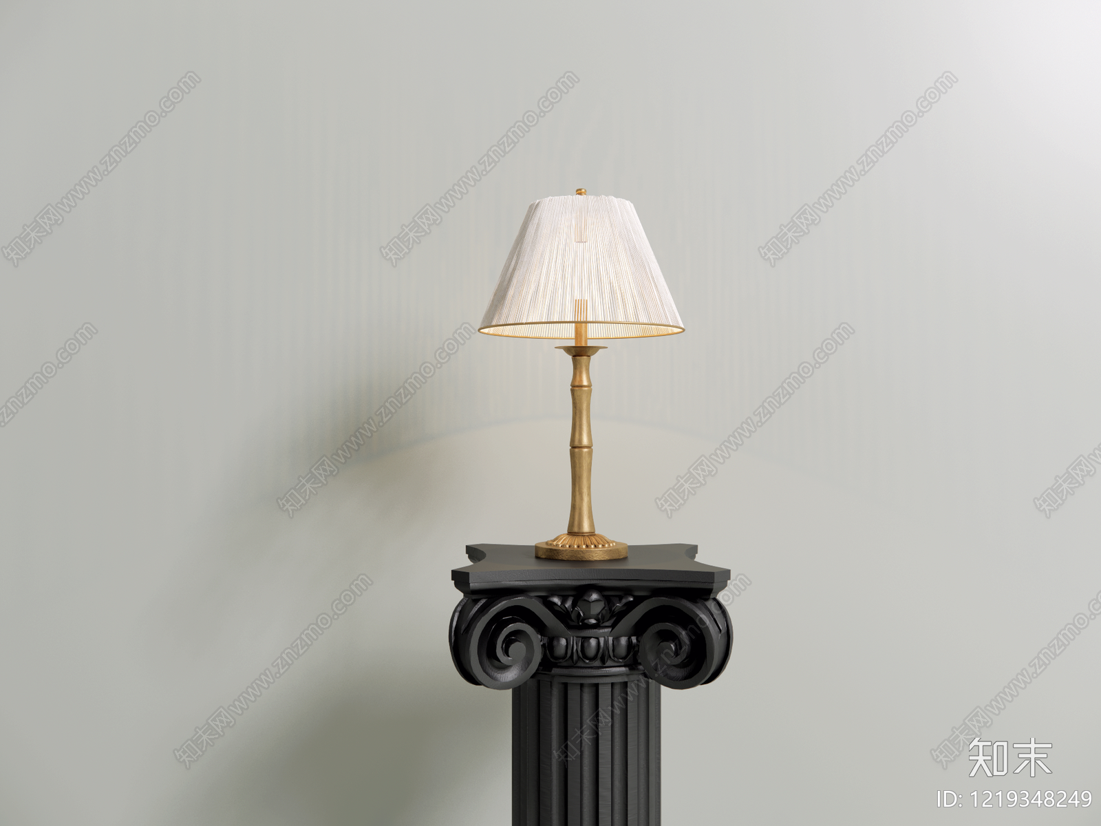 欧式台灯3D模型下载【ID:1219348249】