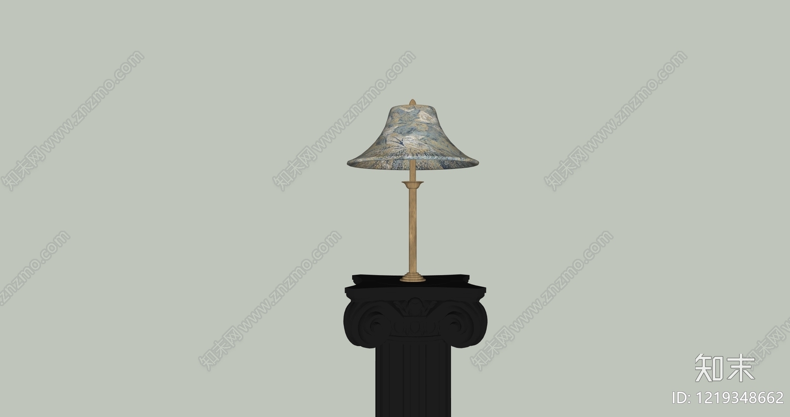 美式台灯3D模型下载【ID:1219348662】
