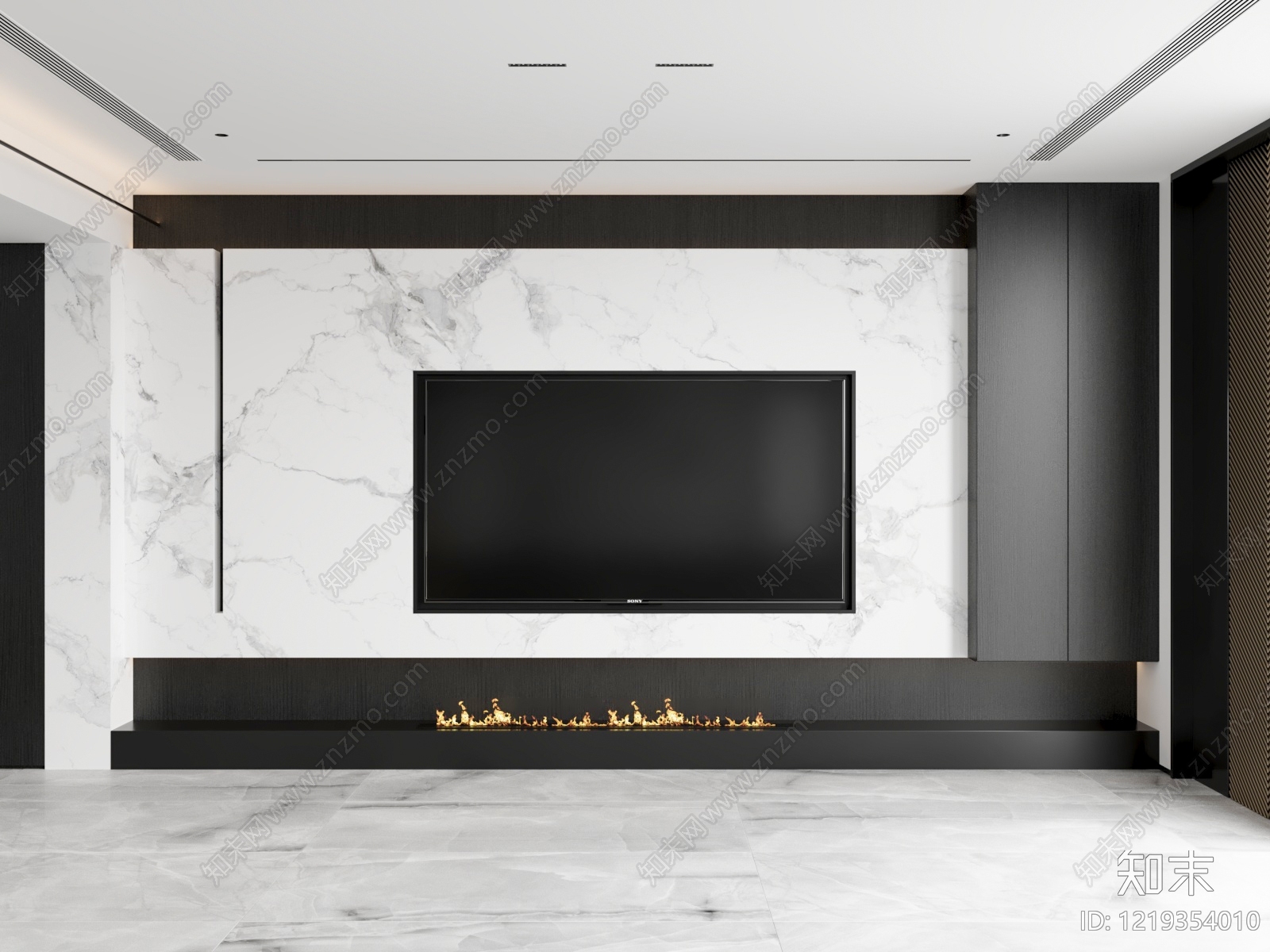 极简电视背景墙3D模型下载【ID:1219354010】