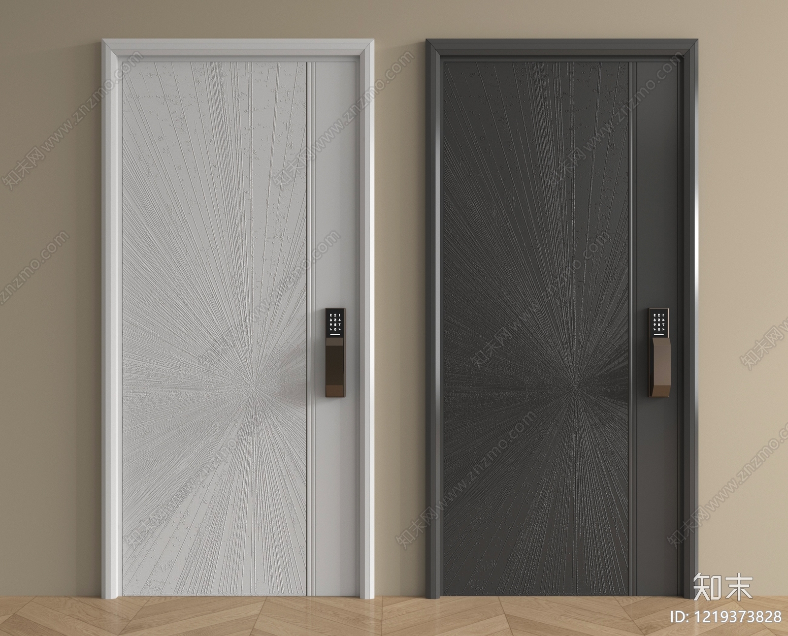 极简门组合3D模型下载【ID:1219373828】