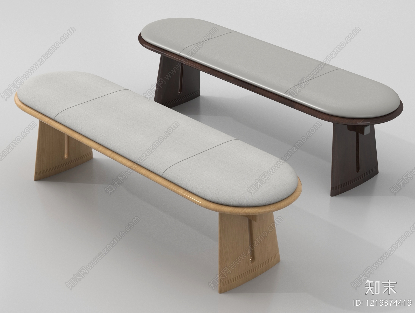 北欧床尾凳3D模型下载【ID:1219374419】