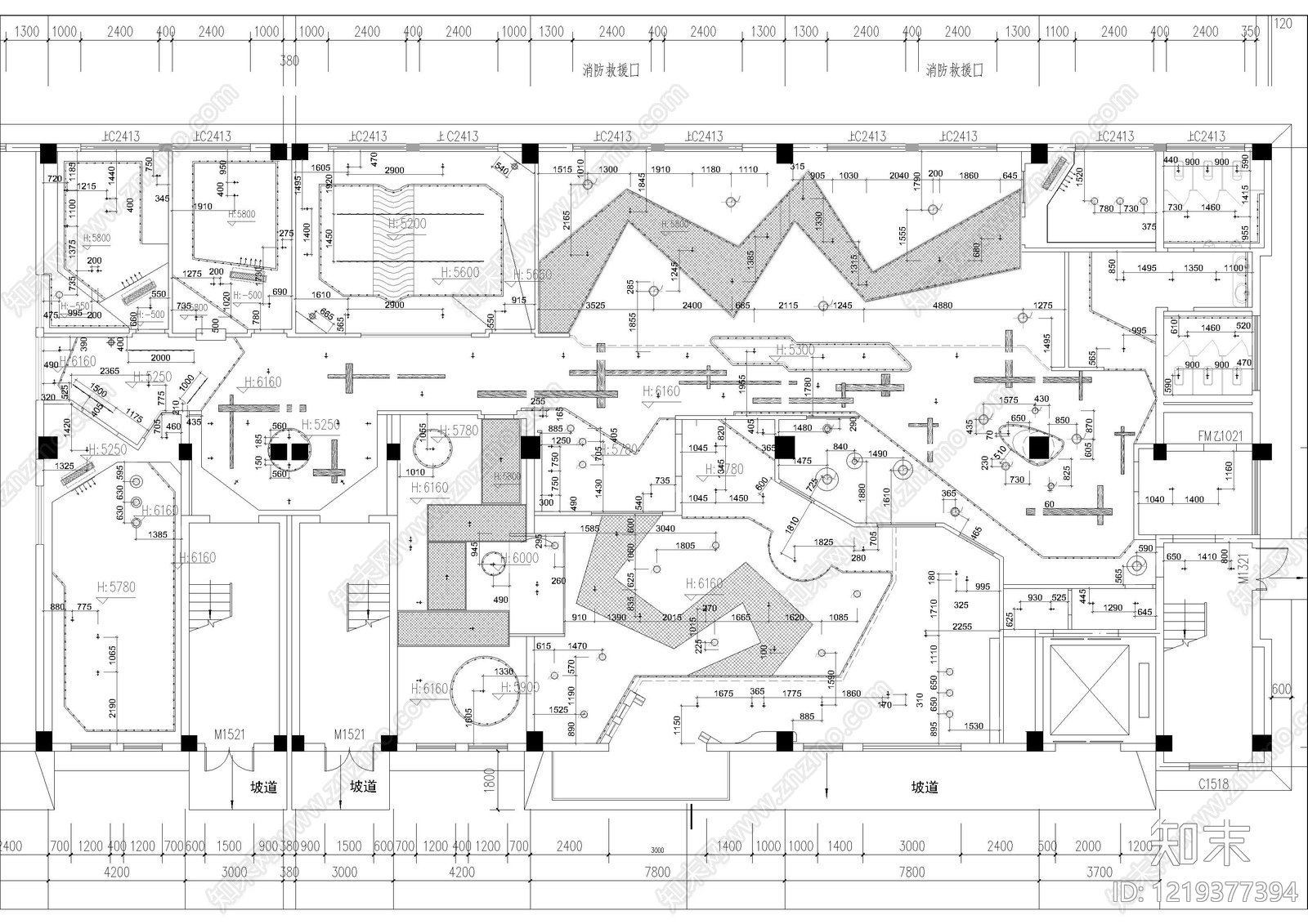 整体办公空间cad施工图下载【ID:1219377394】