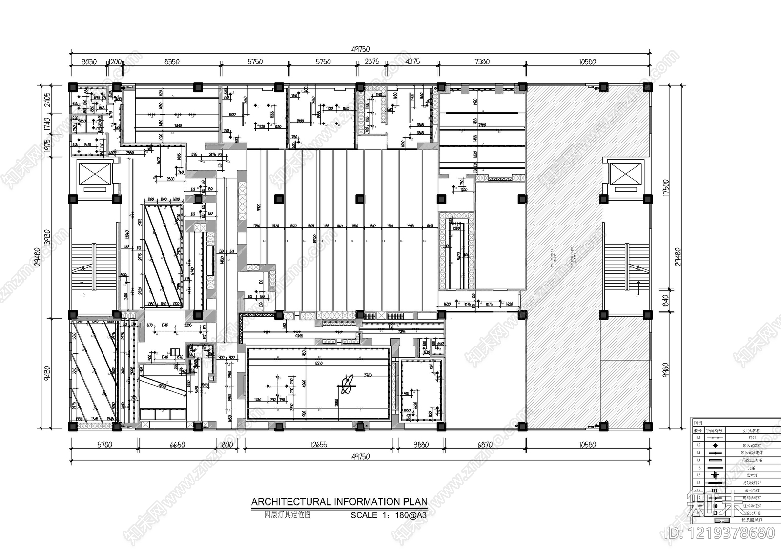 整体办公空间cad施工图下载【ID:1219378680】