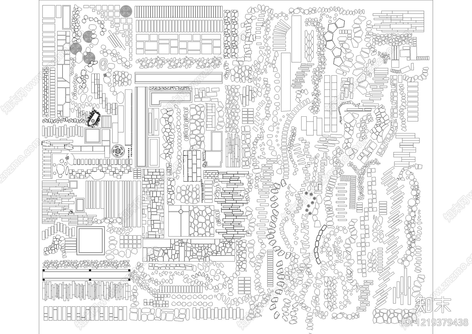 新中式地面拼花CAD图纸