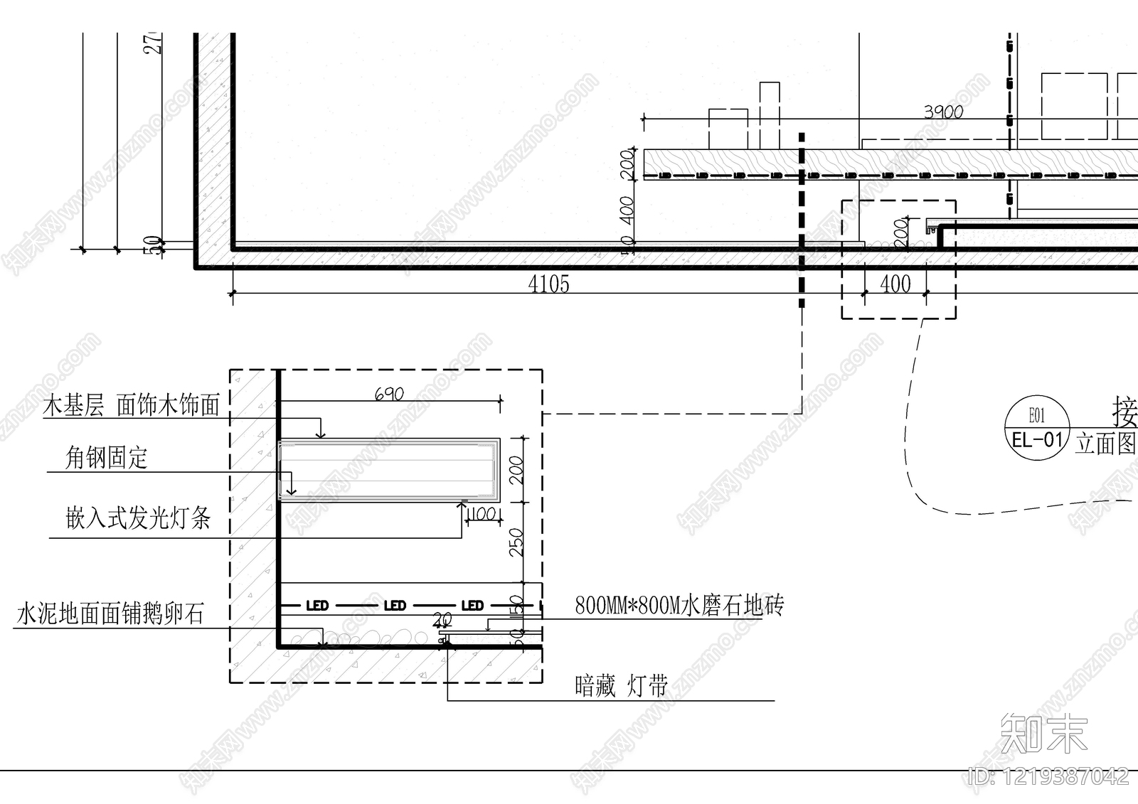 墙面节点cad施工图下载【ID:1219387042】