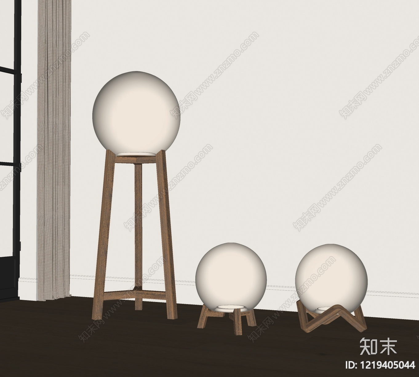 北欧灯具组合SU模型下载【ID:1219405044】