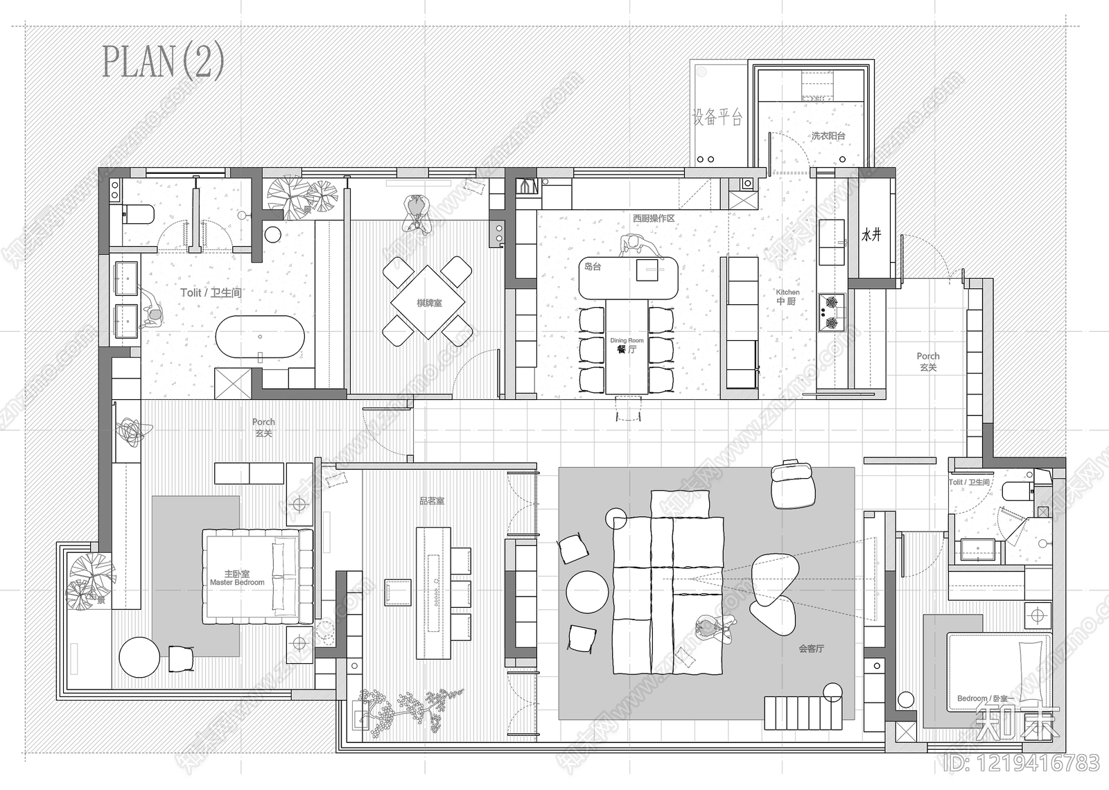 大平层cad施工图下载【ID:1219416783】