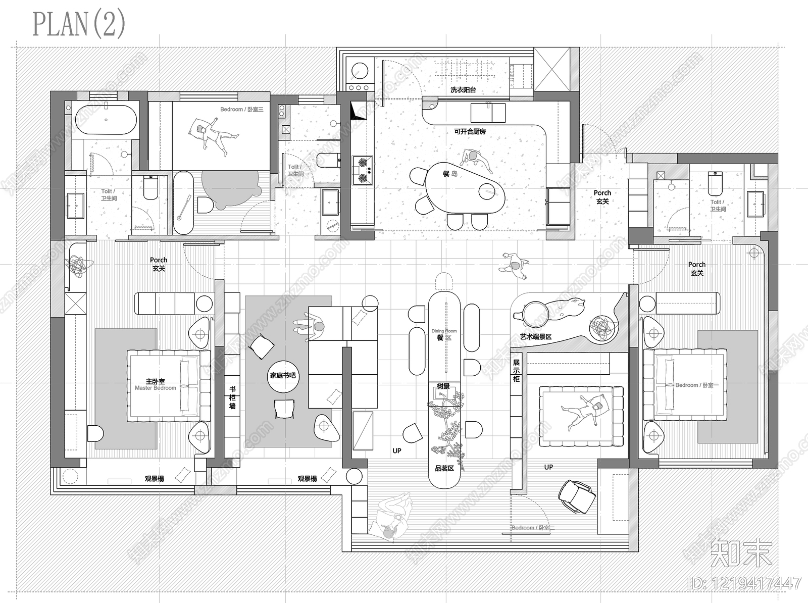 大平层cad施工图下载【ID:1219417447】