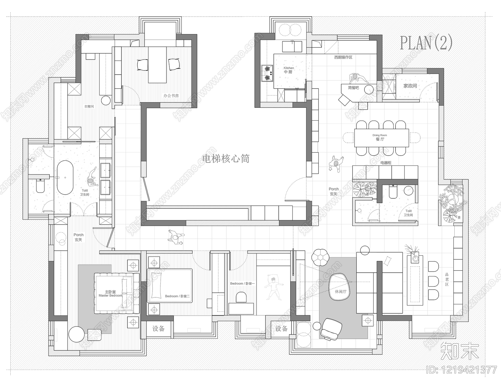 大平层cad施工图下载【ID:1219421377】