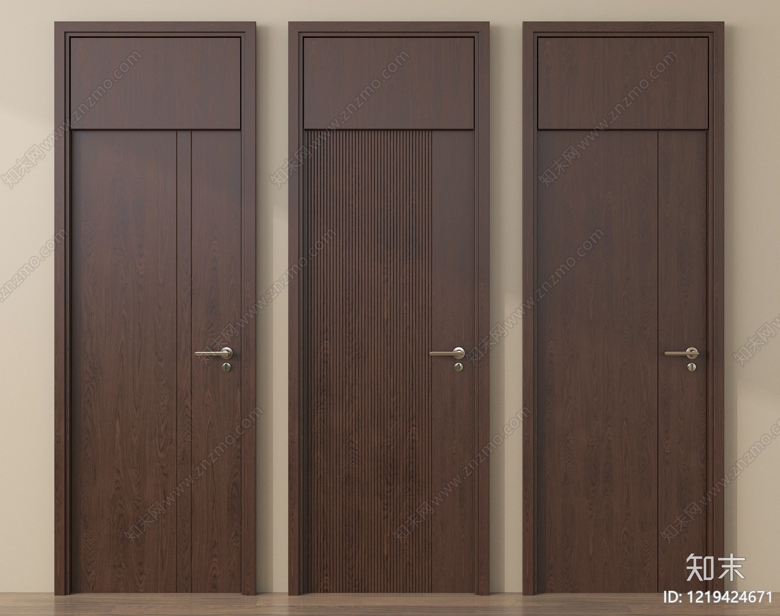 现代简约门组合3D模型下载【ID:1219424671】