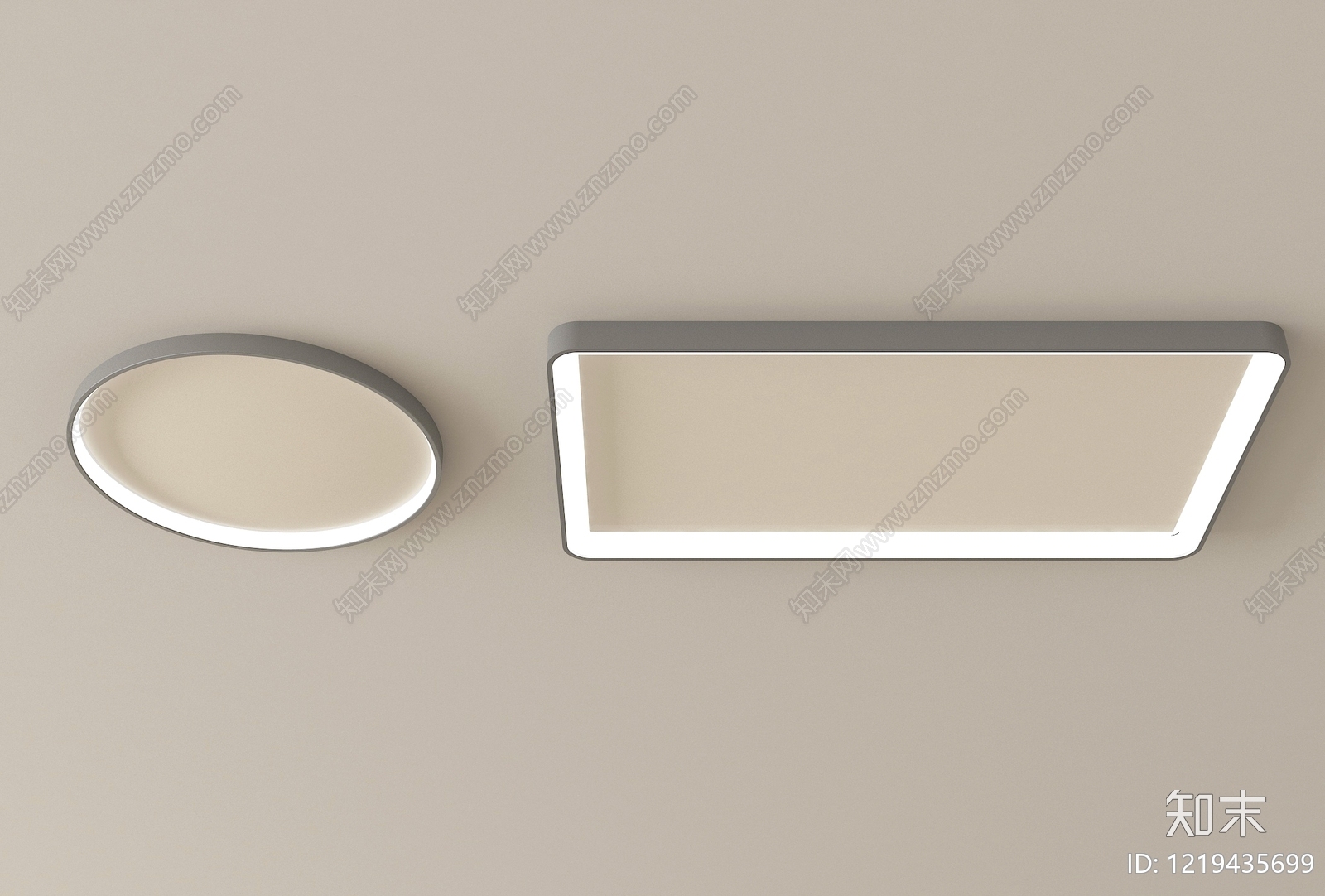 极简灯具组合3D模型下载【ID:1219435699】