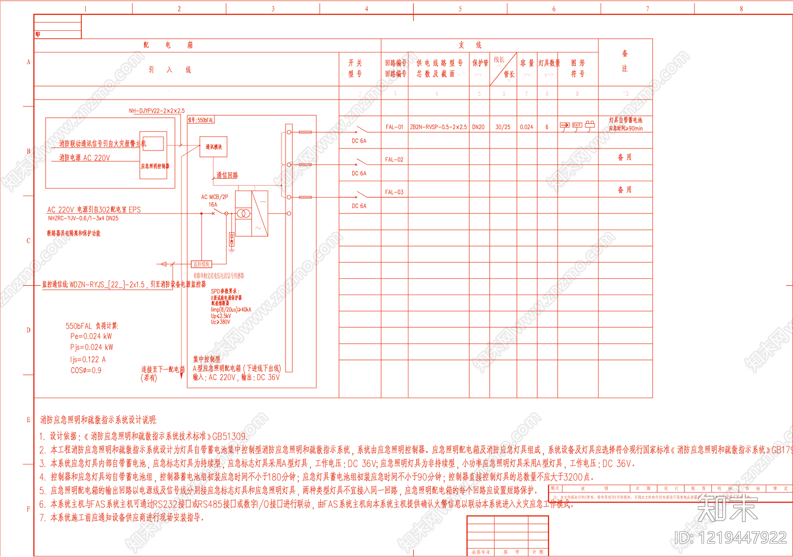 供配电系统cad施工图下载【ID:1219447922】