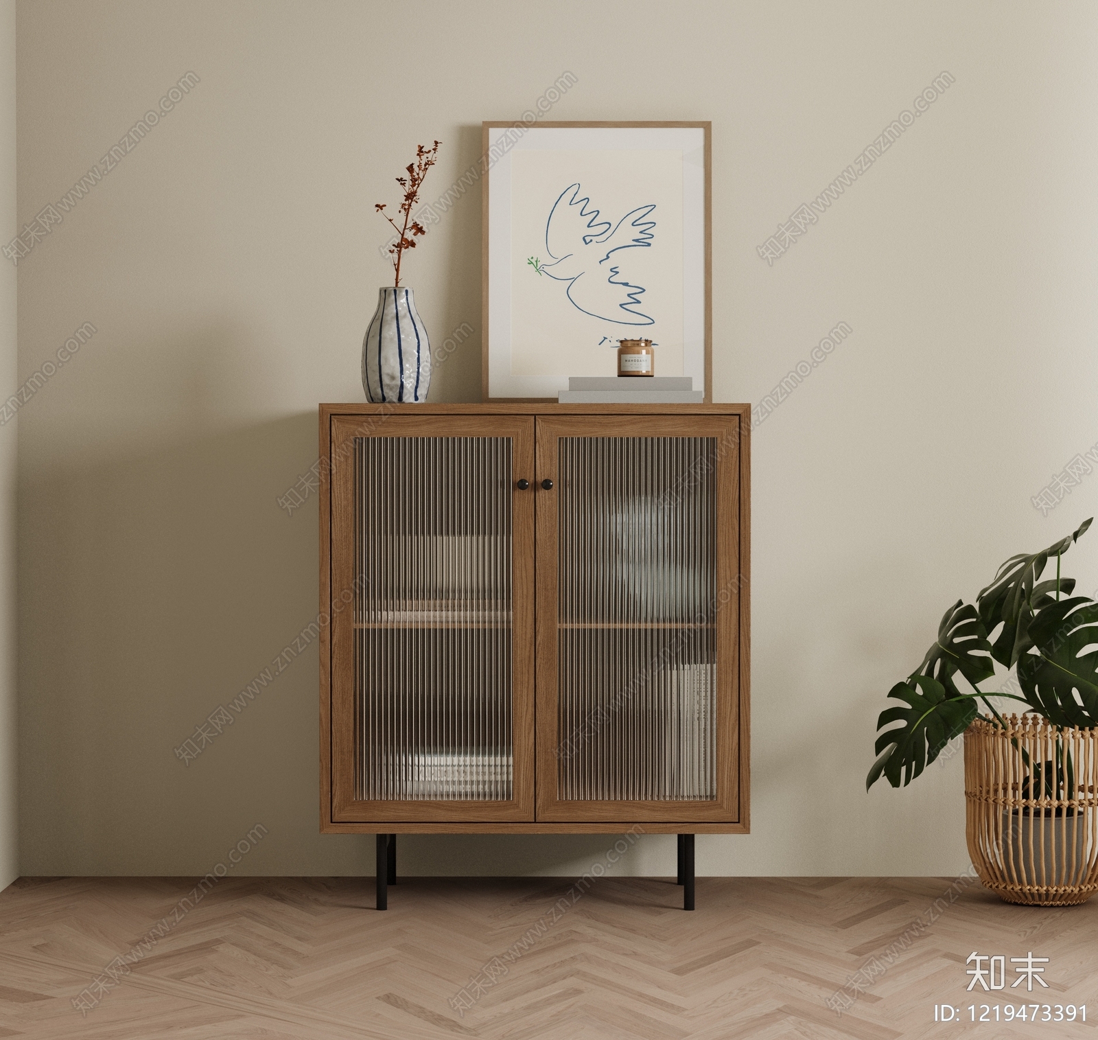 北欧餐边柜3D模型下载【ID:1219473391】
