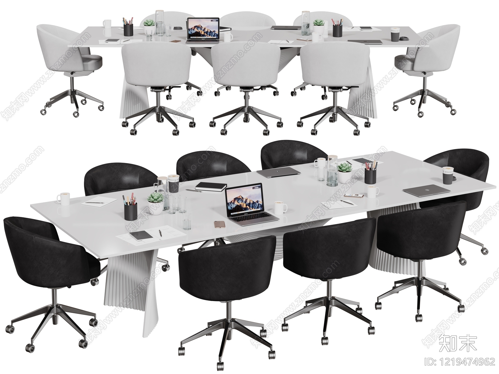 现代简约会议桌3D模型下载【ID:1219474962】