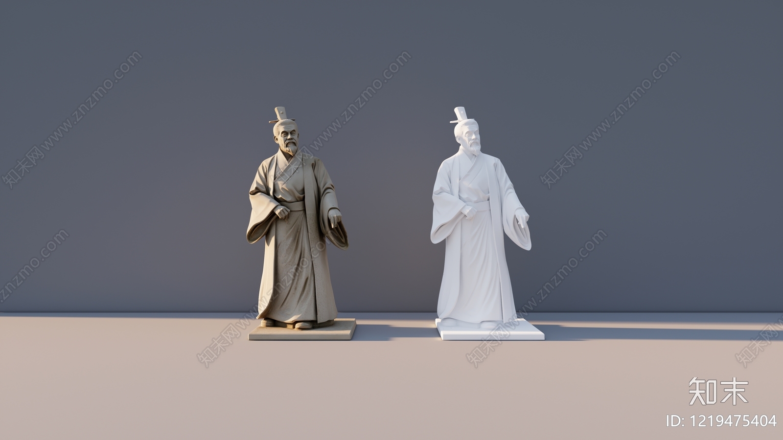 新中式雕塑摆件SU模型下载【ID:1219475404】