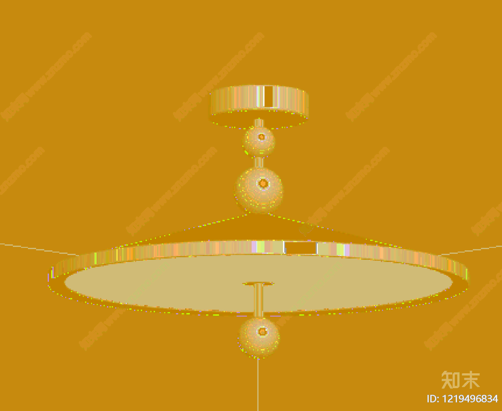 极简主义吸顶灯SU模型下载【ID:1219496834】
