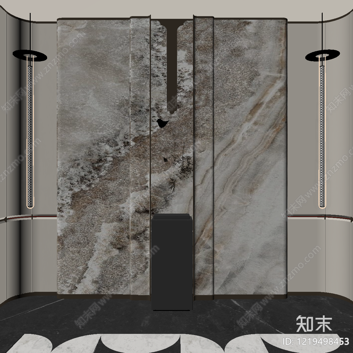 意式轻奢背景墙SU模型下载【ID:1219498453】
