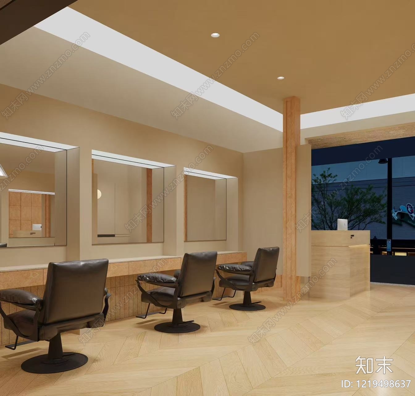 理发店cad施工图下载【ID:1219498637】