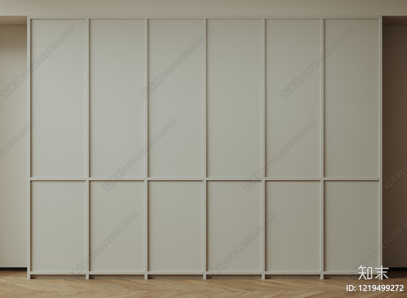 极简衣柜3D模型下载【ID:1219499272】