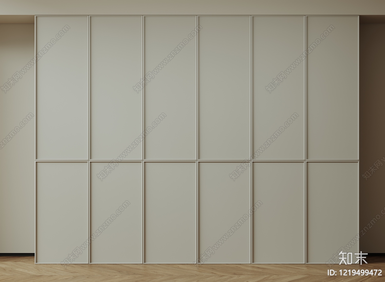 极简衣柜3D模型下载【ID:1219499472】