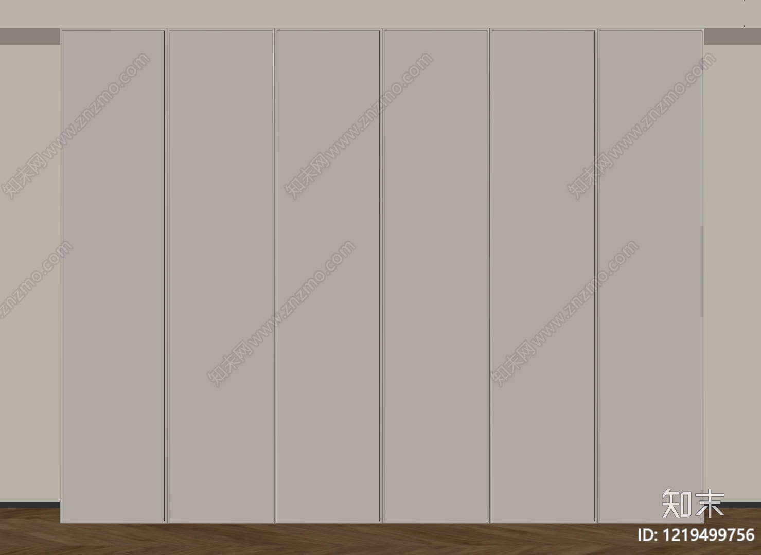 极简衣柜SU模型下载【ID:1219499756】