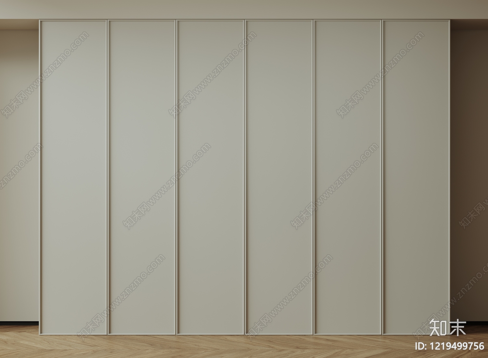 极简衣柜SU模型下载【ID:1219499756】