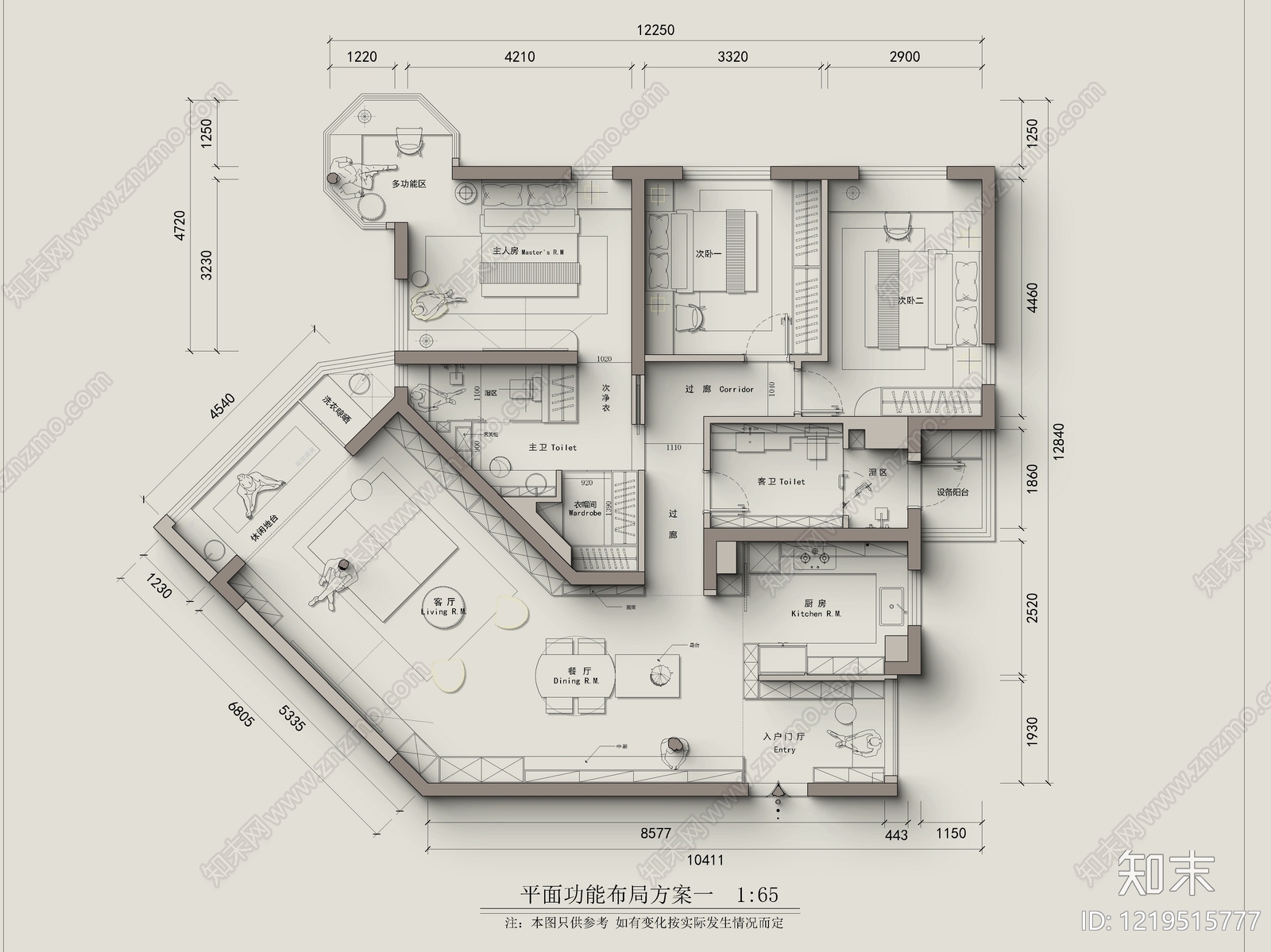 大平层cad施工图下载【ID:1219515777】