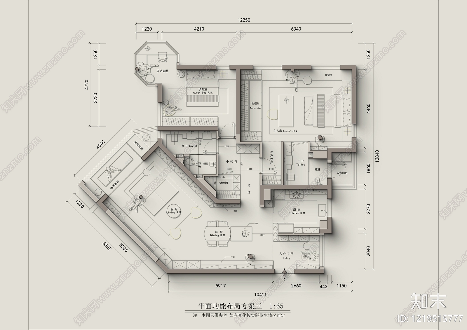 大平层cad施工图下载【ID:1219515777】