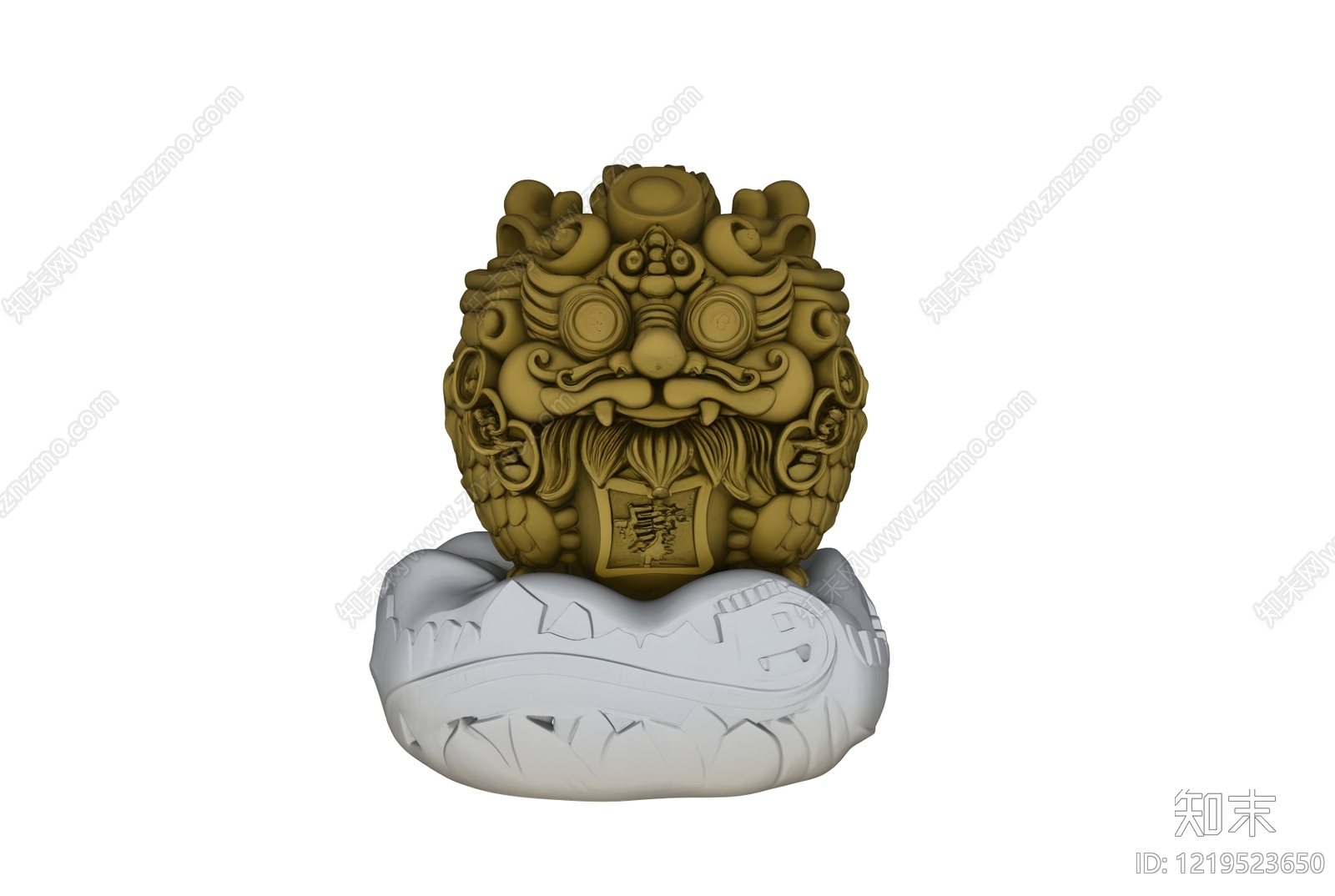 新中式雕塑摆件SU模型下载【ID:1219523650】