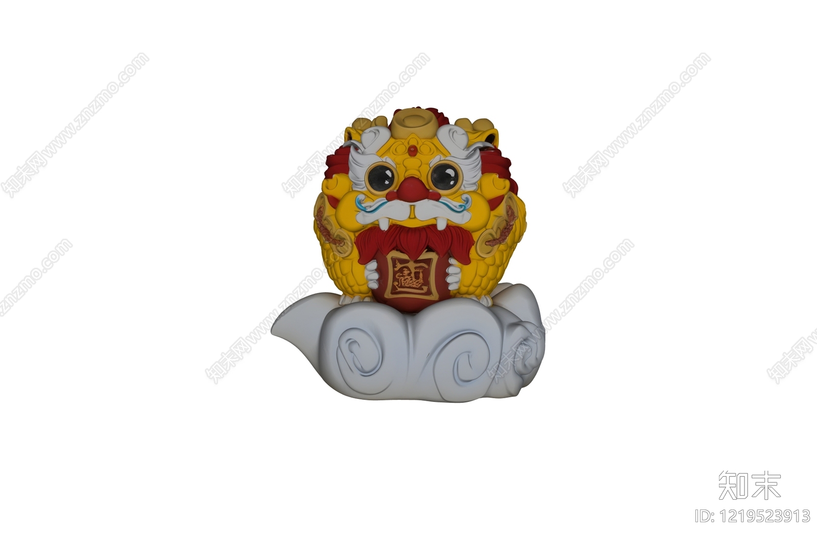 新中式雕塑摆件SU模型下载【ID:1219523913】
